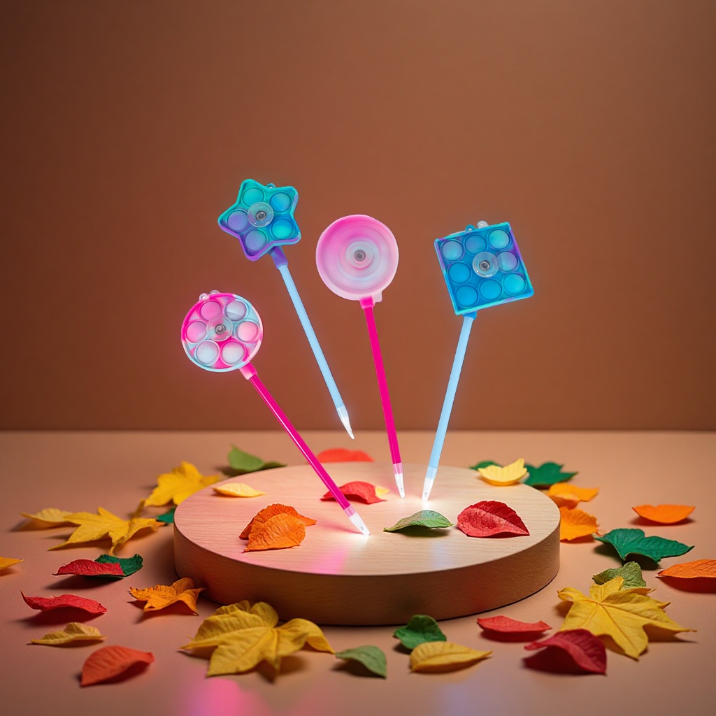 Customized rat-killing gyroscope pen, rotatable tip silicone gift pen wholesale gel pen, creative office supplies Item Picture