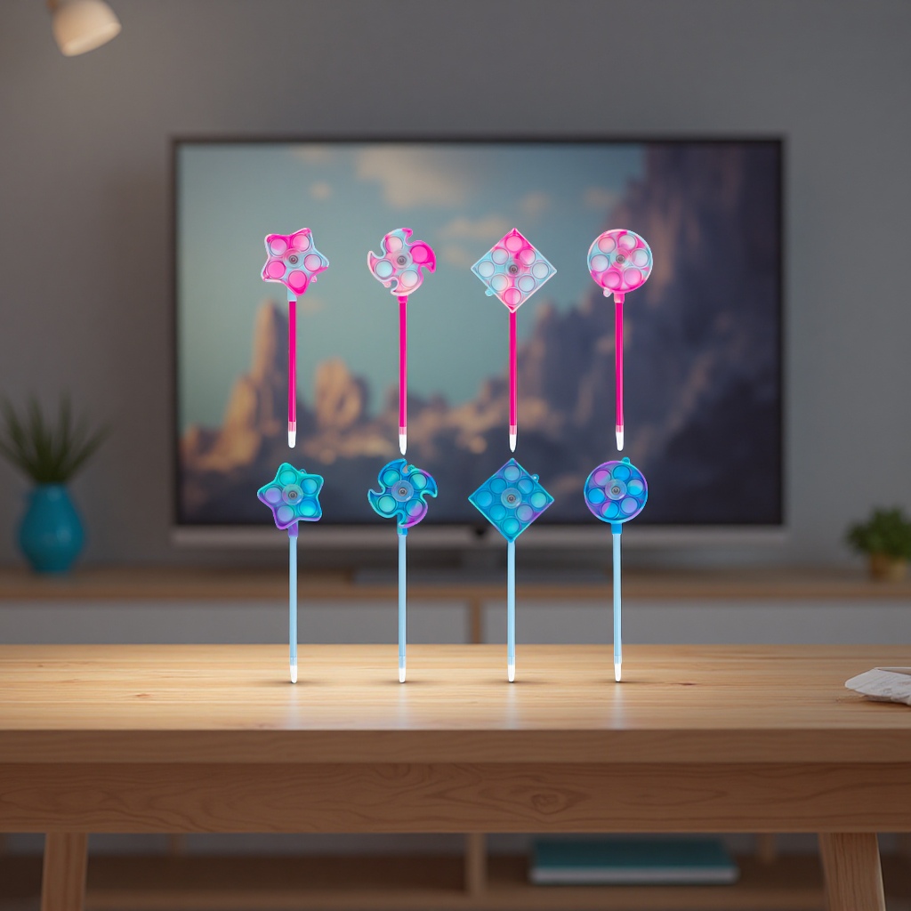 Rat extermination and stress relief silicone gyroscopic pen, children's fingertip rotating signature pen, gift wholesale gel pen Item Picture