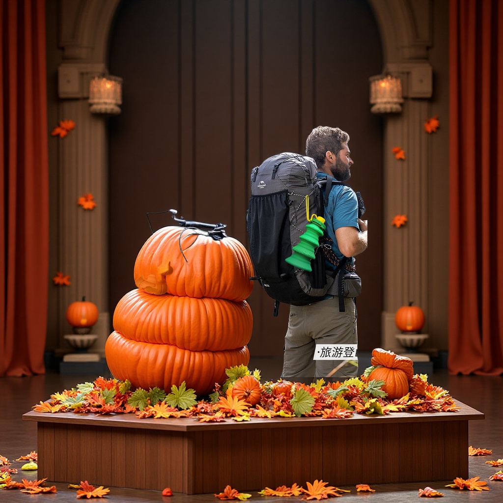 New cross-border festival pumpkin water cup, large-capacity portable mountaineering sports water bottle, Halloween Christmas tree style, suitable for adults details Picture