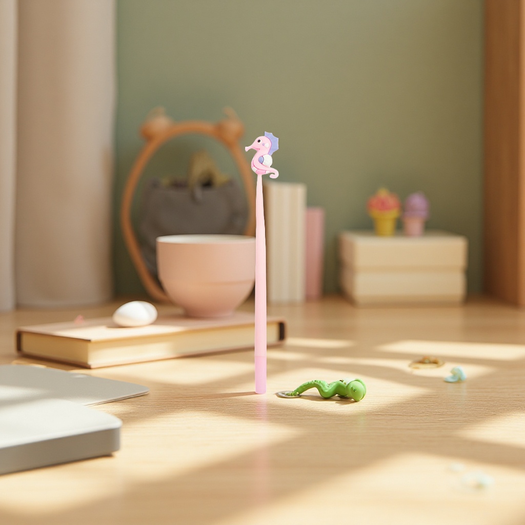 Haima Cartoon Gel Pen Student 0.38mm soft silicone swing pen Cute stress-relieving swing pen in stock wholesale Item Picture