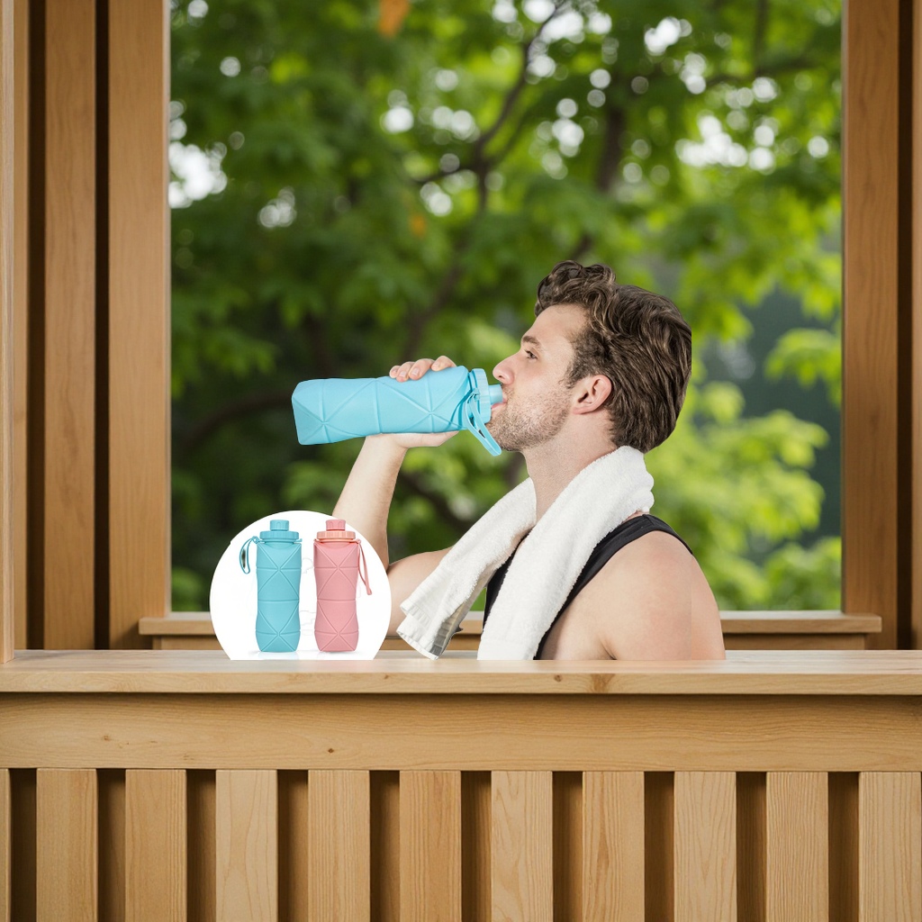 Amazon's new food-grade silicone water cup, a portable and retractable mountaineering water bottle that doesn't take up much space, is a multi-functional and pressure-relieving bagged water cup