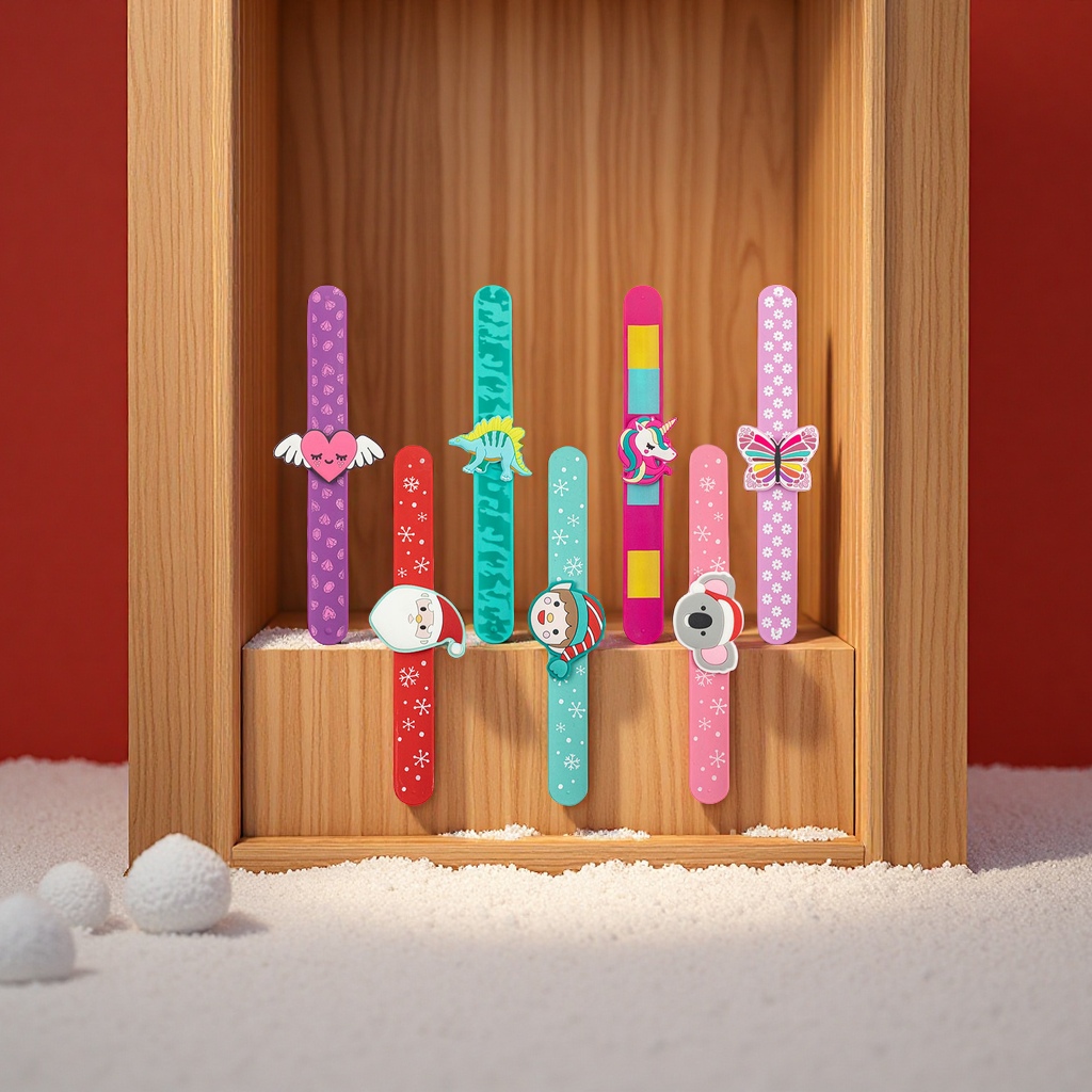 New Christmas silicone Papa ring children's patting wristband Dinosaur unicorn patting wristband Amazon