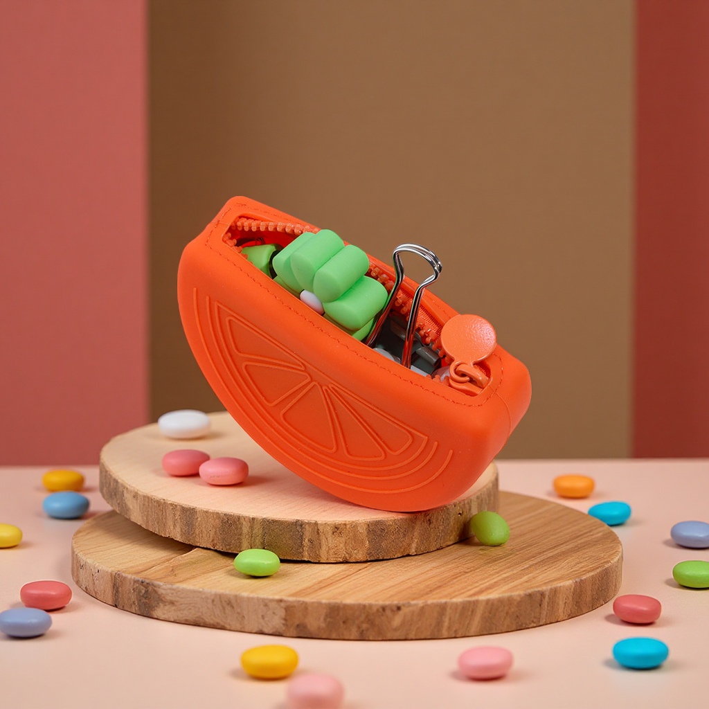 Cute cartoon little pig silicone coin purse, waterproof mini children's earphone case, crossbody bag, bag and waist bag in stock for wholesale Specification image