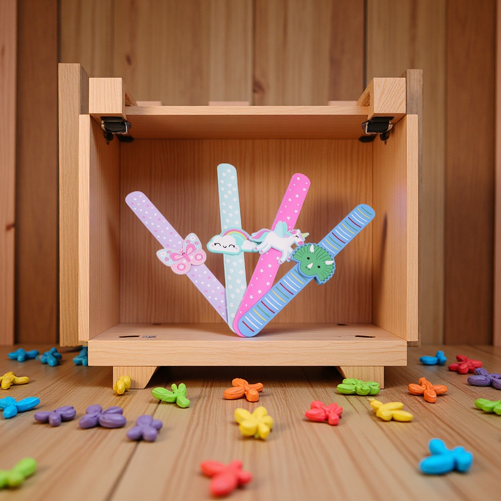 创意公仔独角兽恐龙啪啪圈可爱动物手腕带儿童拍拍手环批发儿童手饰