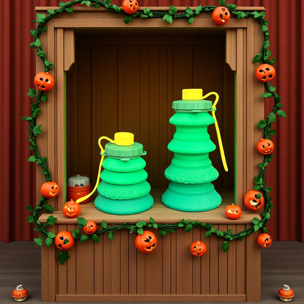 New cross-border festival pumpkin water cup, large-capacity portable mountaineering sports water bottle, Halloween Christmas tree style, suitable for adults Application Scenario