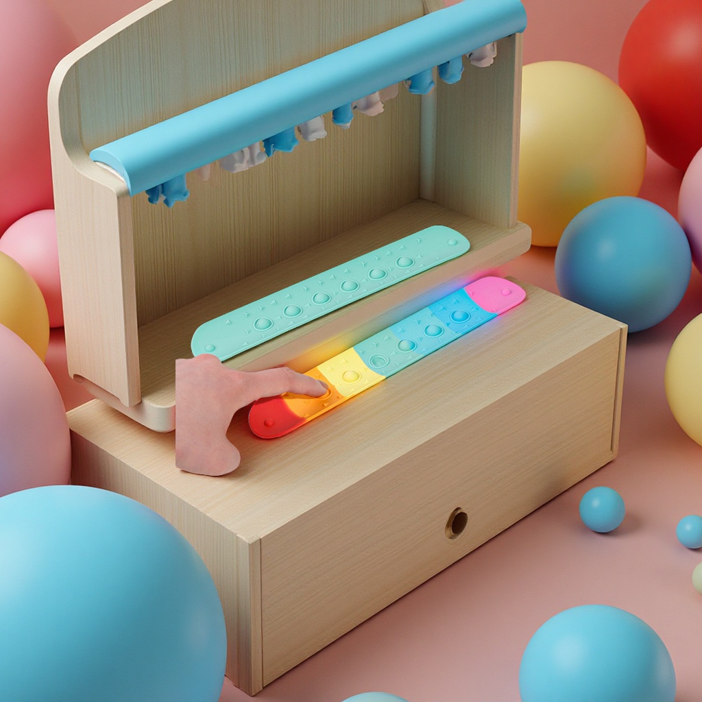 New silicone pop rings, 22 cm wider, children's stress-relieving bubble bracelets, cross-border wholesale stress-relieving toys Specification image