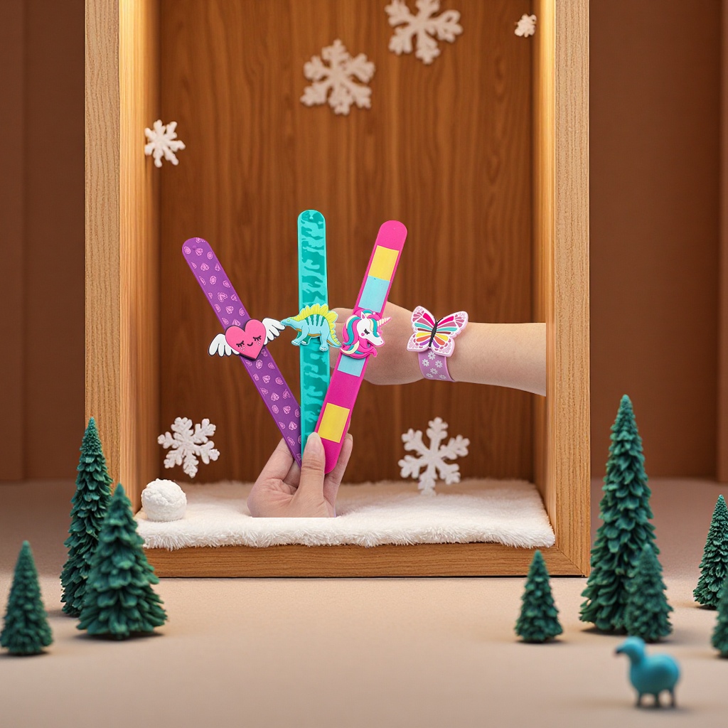 New Christmas silicone Papa ring children's patting wristband Dinosaur unicorn patting wristband Amazon Specification image