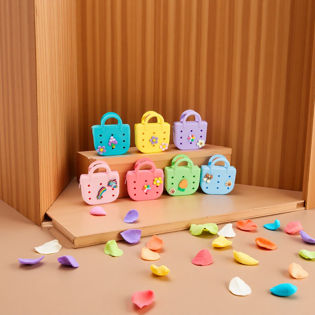 创意DIY硅胶洞洞零钱包小巧便携时尚百搭手提包含喷油婴儿玩具多功能水洗潮流款