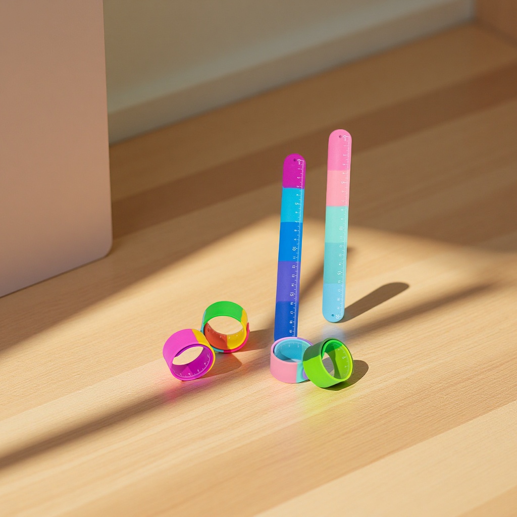 New silicone student ruler portable bag bracelet, papapapa ring, macaron-colored children's jewelry wholesale factory style Application Scenario