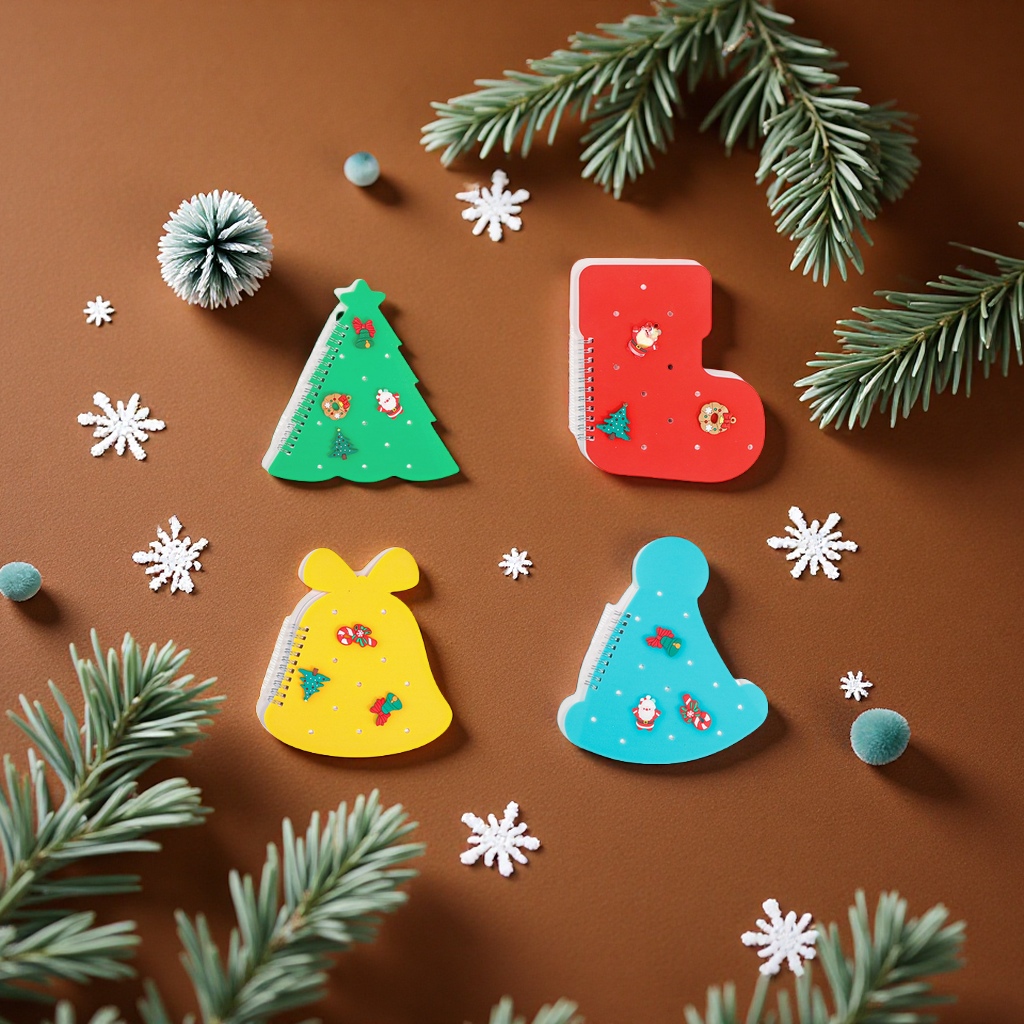 Christmas series DIY Silicone hole cover coil notebook, creative student office sticky note toy, detachable stationery Application Scenario