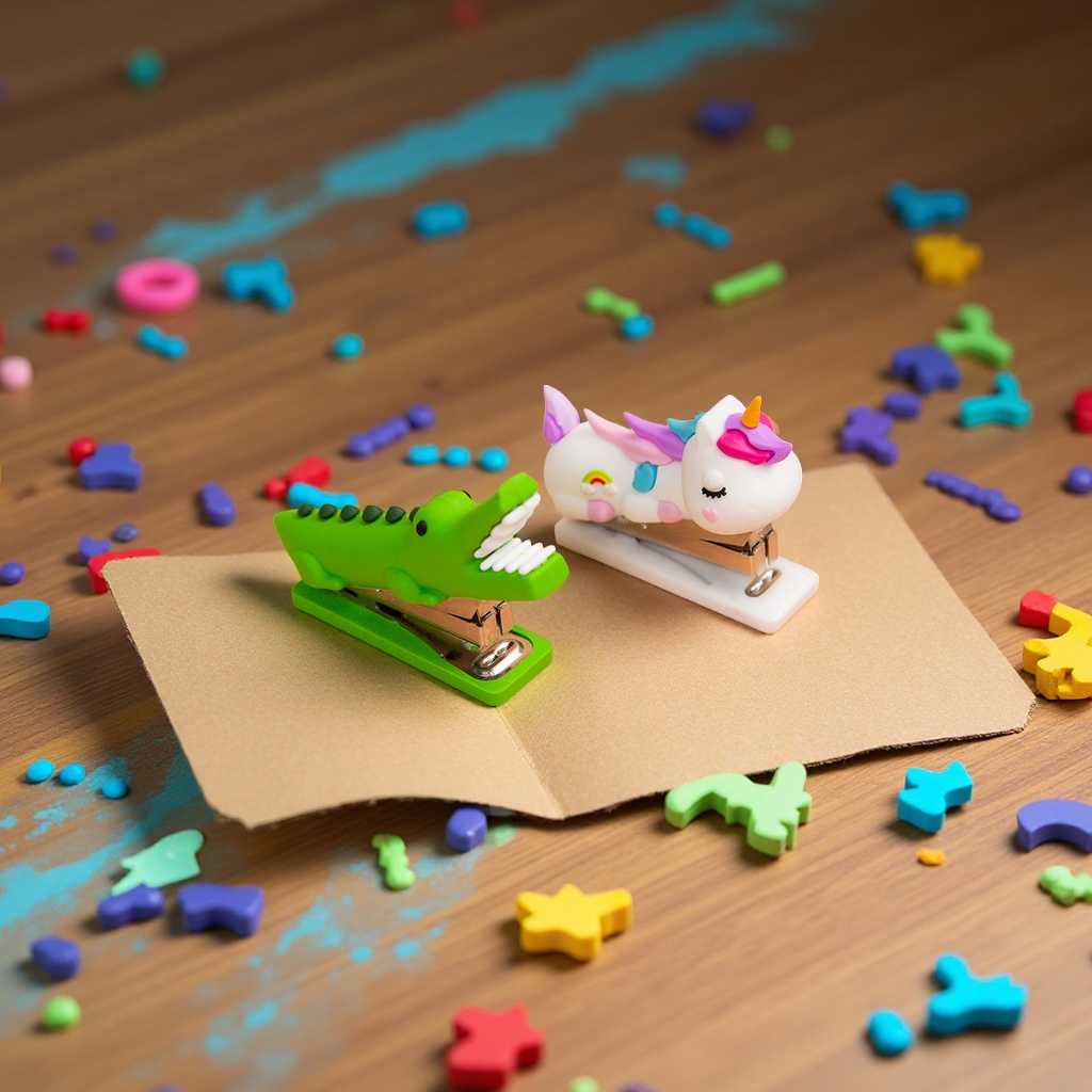 创意卡通学生便携订书器便携式订书机起钉器礼品批发可爱款