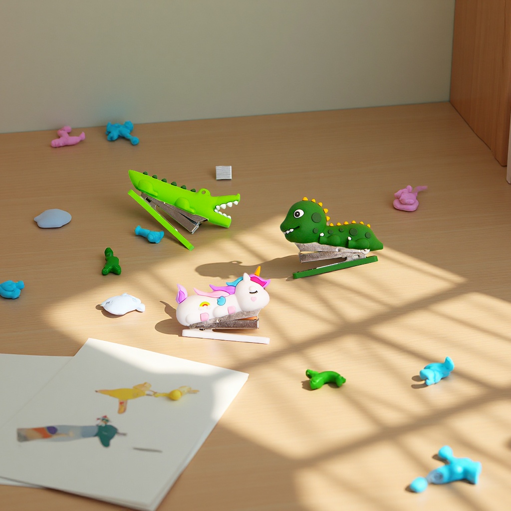 Creative cartoon student portable stapler, portable stapler, stapler, gift wholesale, cute style Specification image