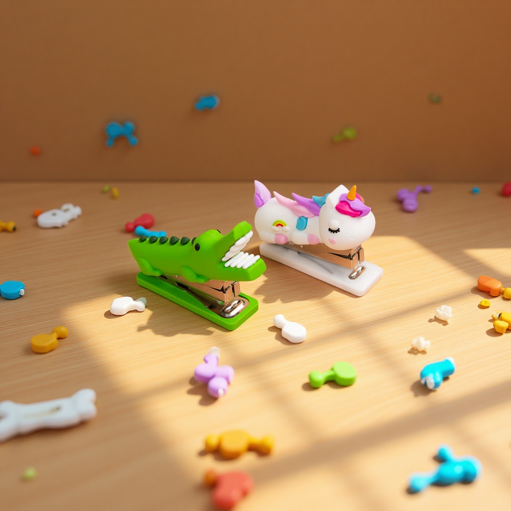 Creative cartoon student portable stapler, portable stapler, stapler, gift wholesale, cute style Application Scenario