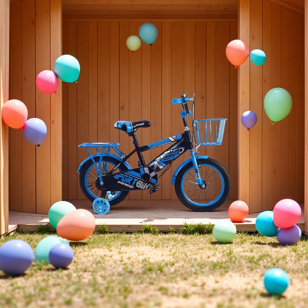 儿童童车带辅助轮男女宝宝脚踏车12寸16寸18寸儿童自行车跨境童趣自行车