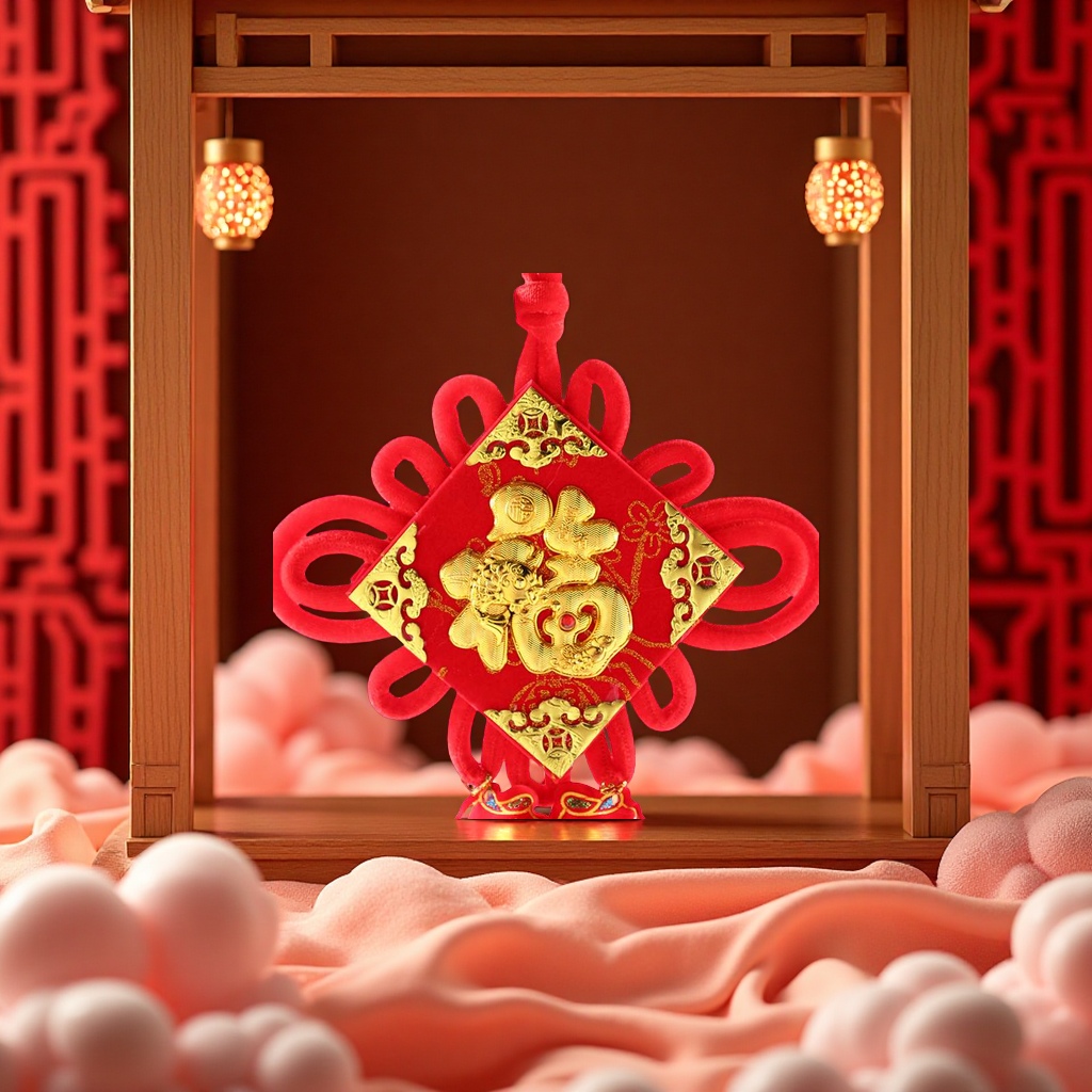 中国结万字结流苏塑料镀金工艺品装饰品挂件中国结流苏穗子饰品