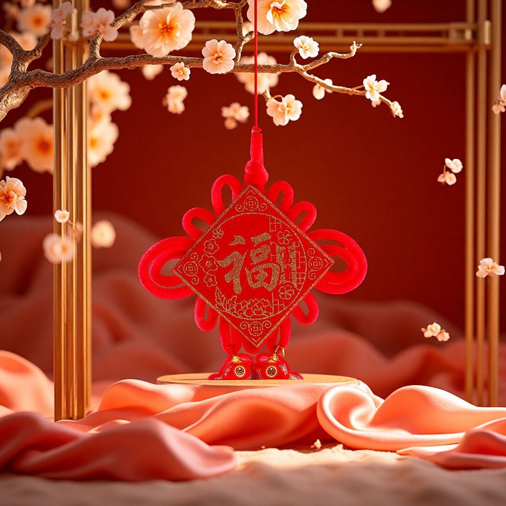 Chinese knot, ten-thousand-character knot, tassel, plastic, gilded handicrafts, decorative pendants, Chinese knot tassel tassel ornaments details Picture