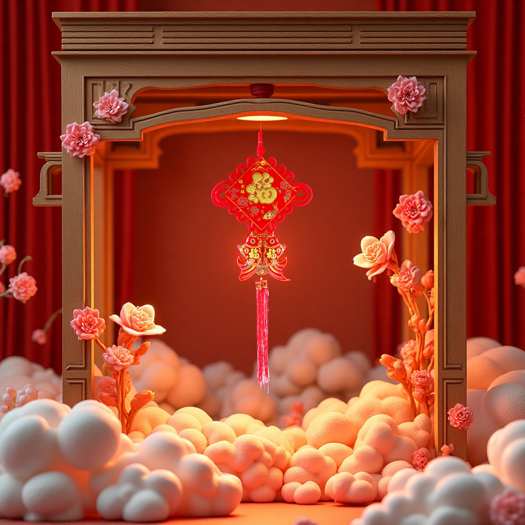 Chinese knot, ten-thousand-character knot, tassel, plastic, gilded handicrafts, decorative pendants, Chinese knot tassel tassel ornaments Item Picture