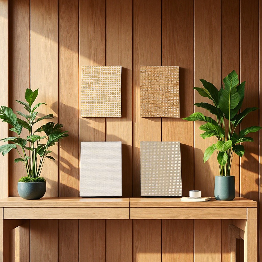Eco-friendly material wallpaper, modern and simple non-woven fabric wallpaper, for living room and bedroom wall decoration, eco-friendly and odorless stickers, 60cm wide, multiple styles to choose from Item Picture