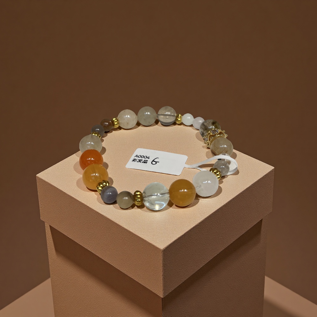 粉晶天然水晶手链粉色饰品时尚简约女款礼物送女生情侣手串

产品图