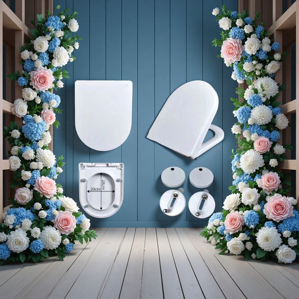 舒适防臭马桶盖防滑耐用卫生间配件简易安装家用坐圈盖子详情图2