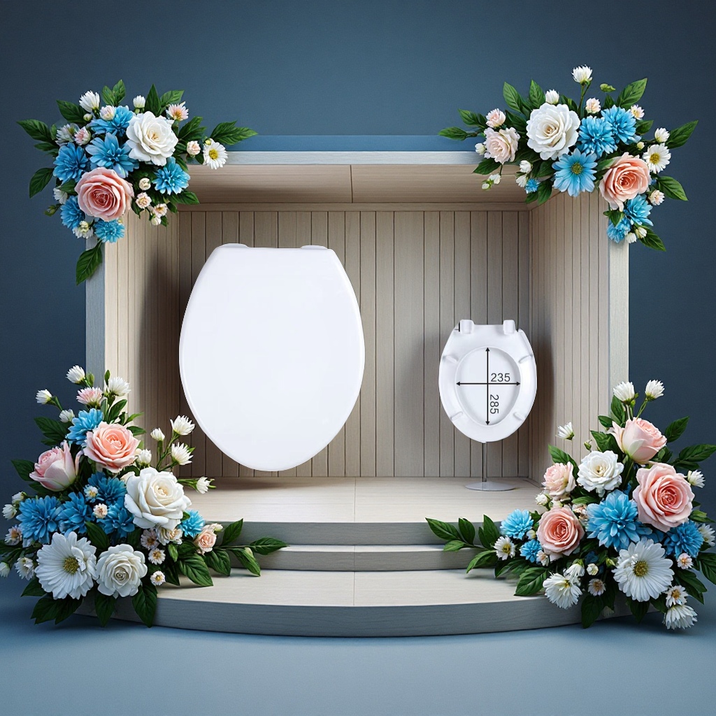 舒适防臭马桶盖防滑耐用卫生间配件简易安装家用坐圈盖子详情图3