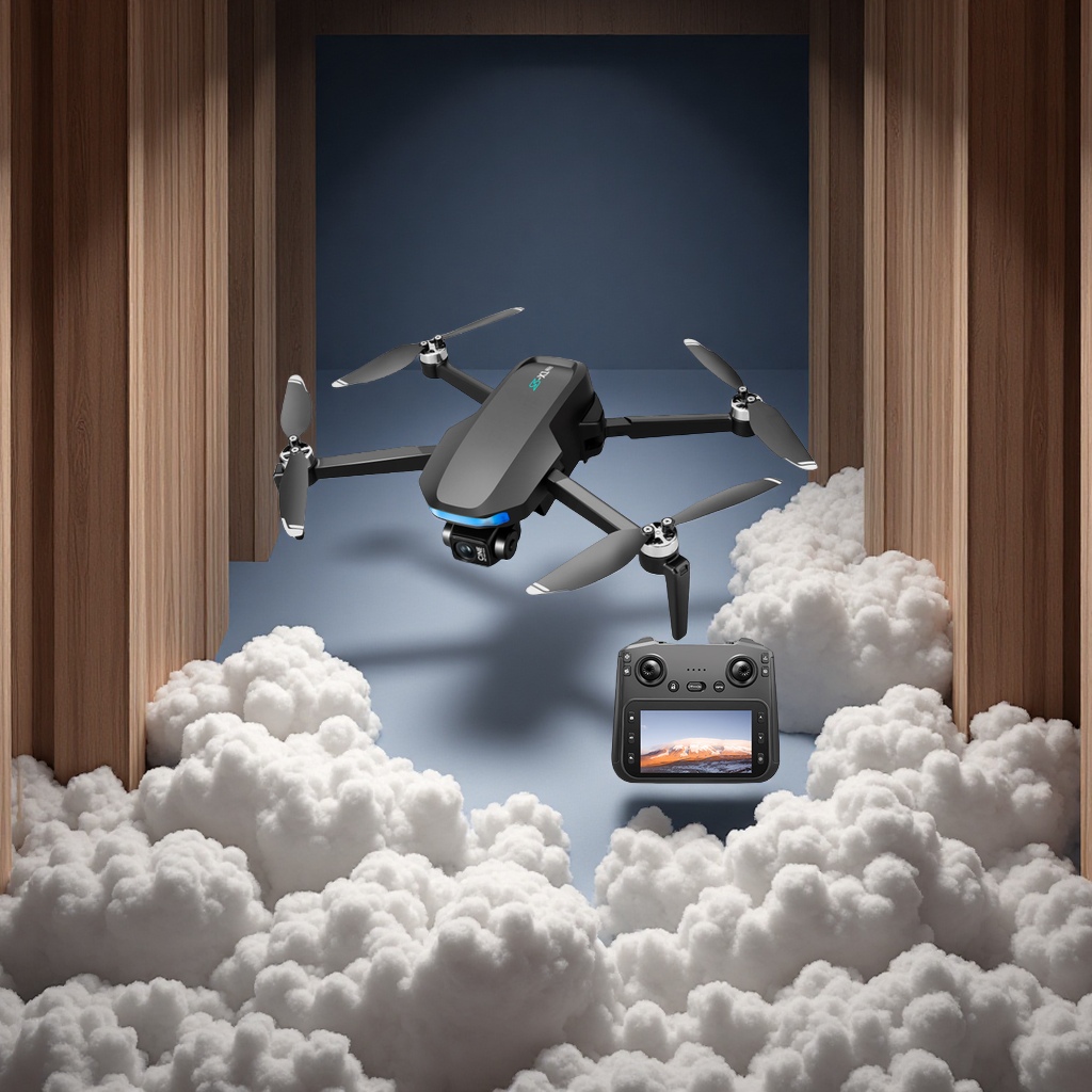 无刷航拍无人机三轴云台自稳四轴飞行器GPS定位遥控50帧S-X1专业航拍飞行器