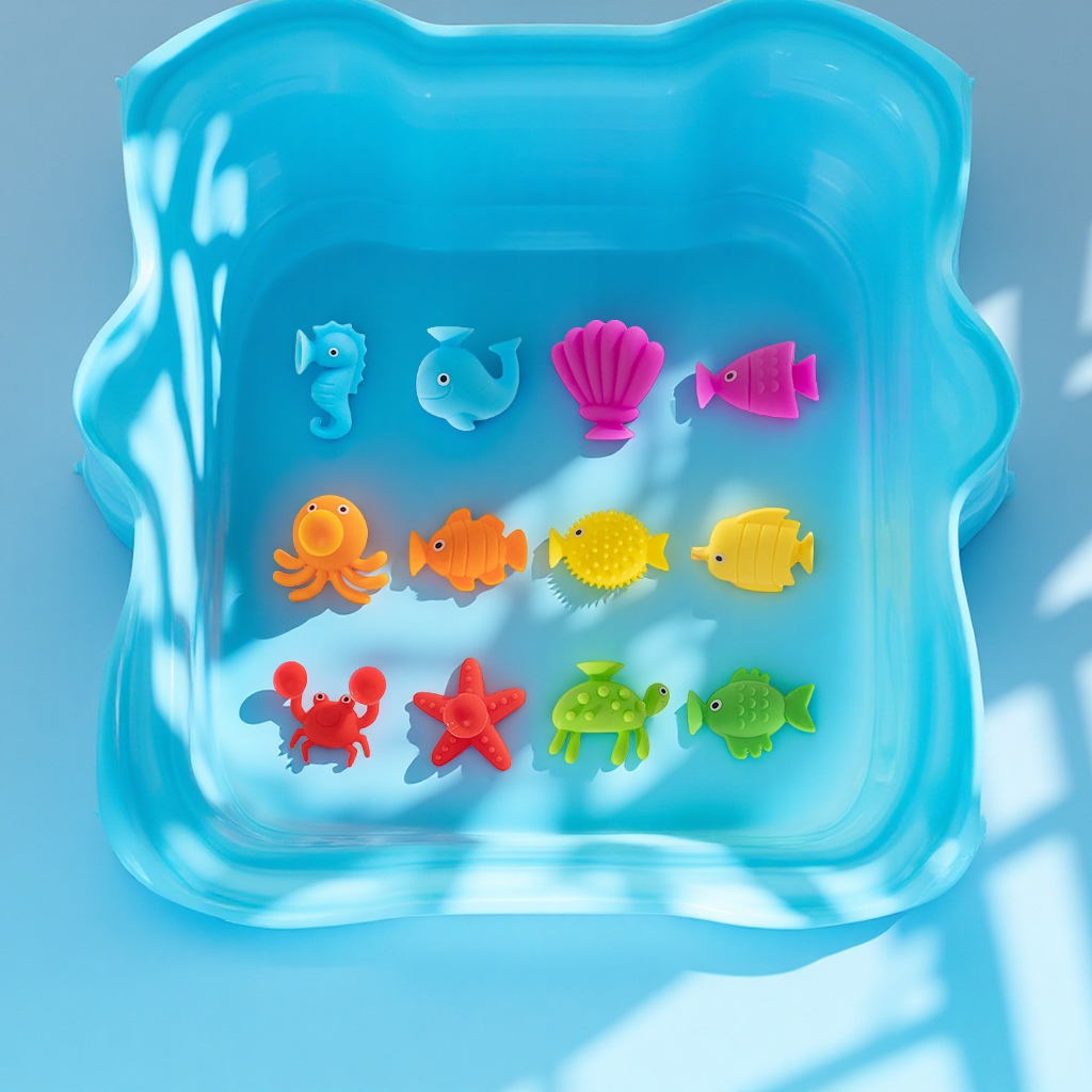 Cross-border best-selling silicone Marine animal suction cup toys, creative and cute children's stress-relieving and educational suction fun toys Item Picture