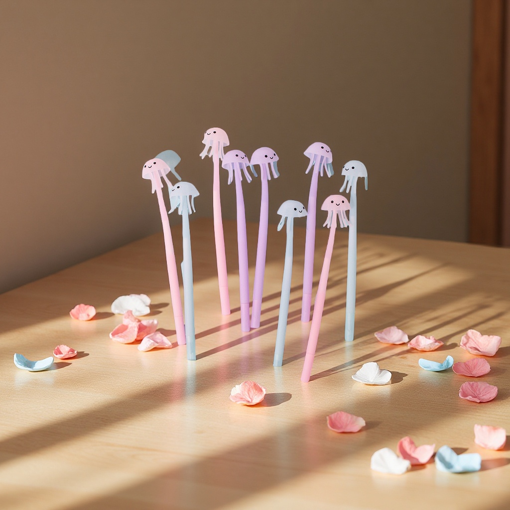 High-appearance-level girl gel pen, student stress-relieving spinning pen, cute stress-relieving pen, smooth and creative planner essential