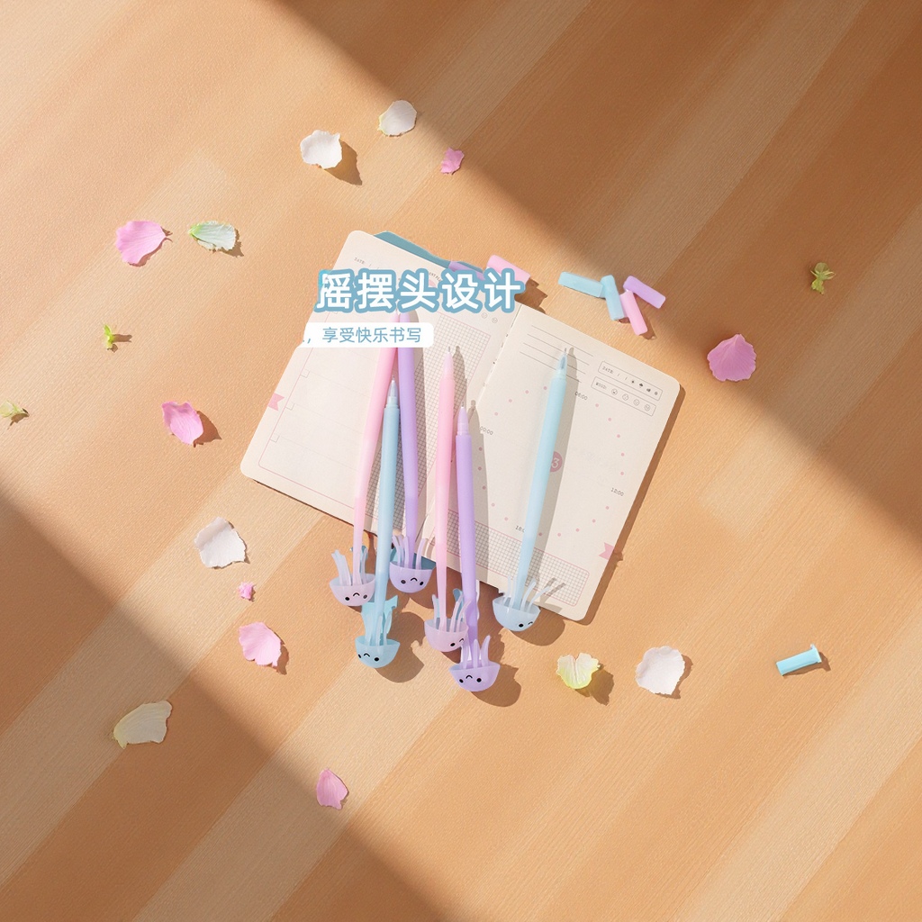 High-appearance-level girl gel pen, student stress-relieving spinning pen, cute stress-relieving pen, smooth and creative planner essential details Picture