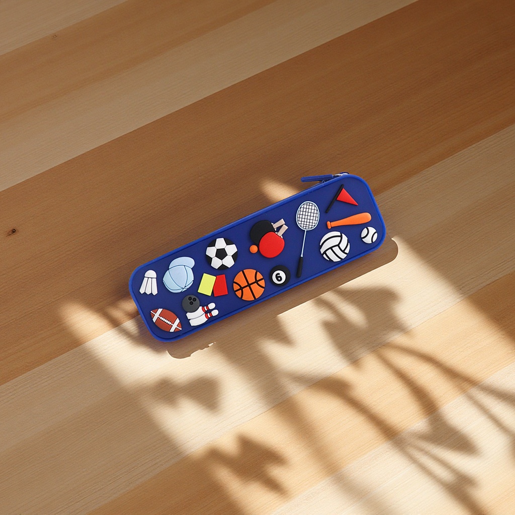 Yuefa soft silicone pen case gift box, anti-drop student stationery box, the same style as smiggle, portable for storage Item Picture