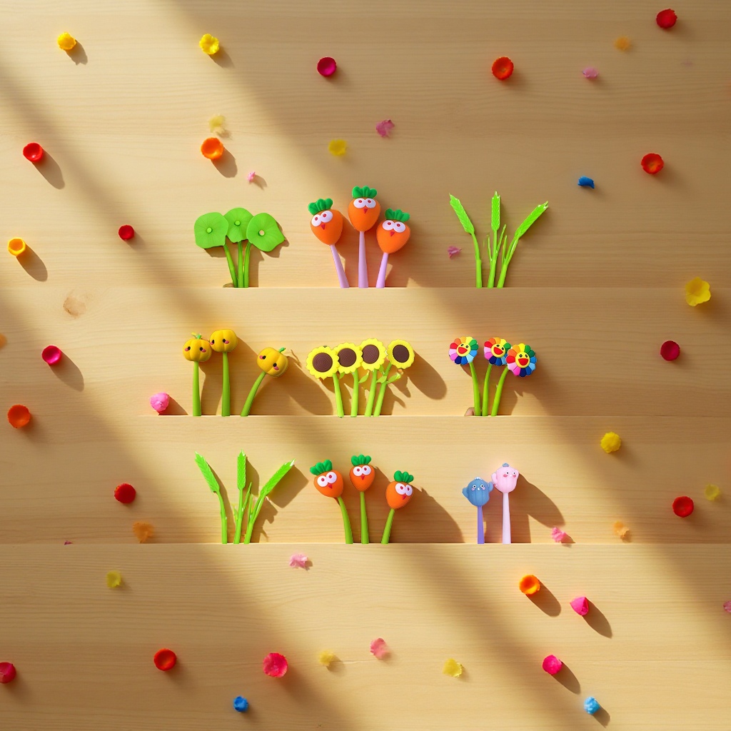 Creative sunflower silicone gel pen, swinging cute, stress-relieving gel pen, student stationery, swinging for stress relief, exquisite Application Scenario