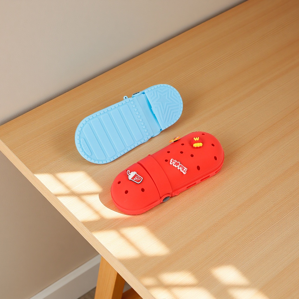 Best-selling DIY slippers, hole pen cases, large-capacity cute stationery storage bags for students, wholesale of school supplies details Picture