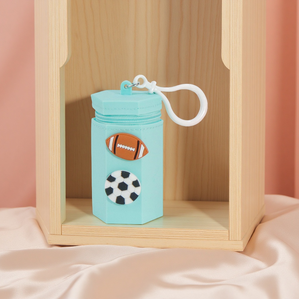 Cute macaron-colored creative silicone coin purse, earphone storage bag, mini bucket bag, hanging decoration, multi-functional portable small bag Item Picture