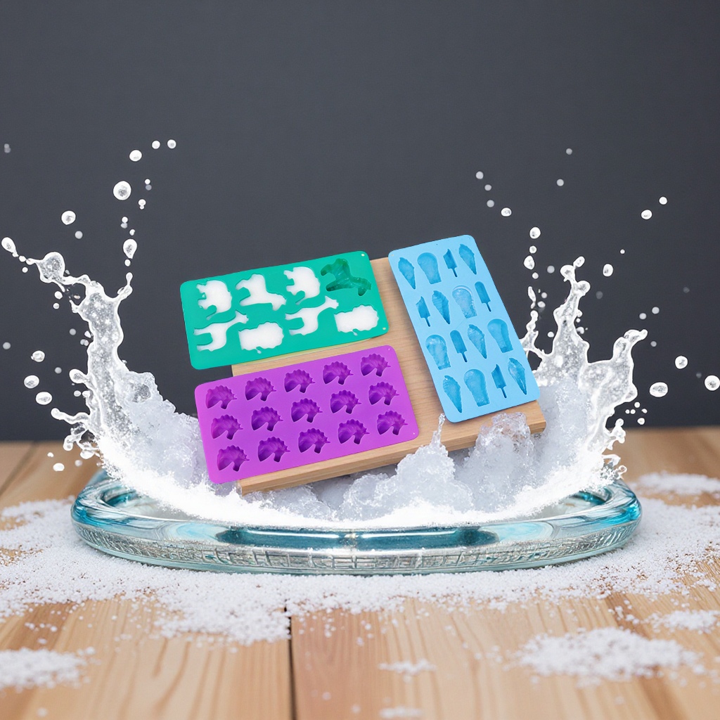 创意硅胶动物冰格模具DIY家用碎冰器啤酒冰盒冰桶制冰模具