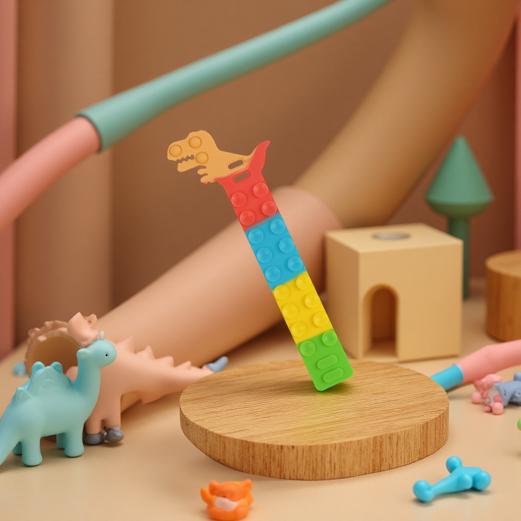 Science and education cross-border stress-relieving toys: Dinosaur Magic Suction Cup, Silicone Unicorn Bracelet, Stress-relieving Silicone Sheet series Item Picture