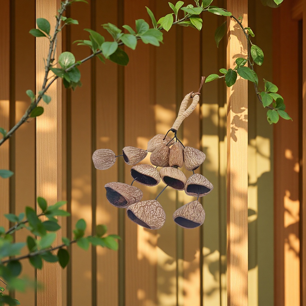林蝶植物果壳手摇铃串手链瑜伽伴奏手工成品风铃乐器自然清新