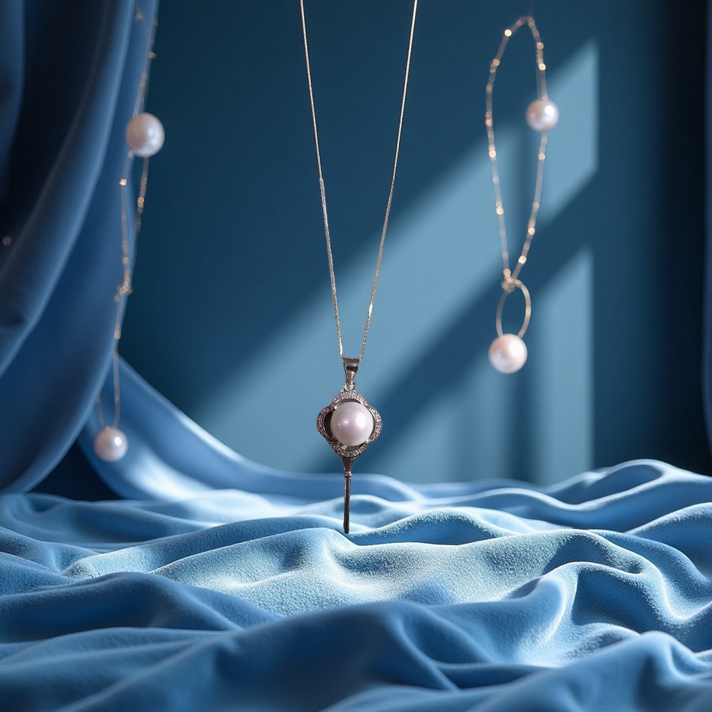 天然珍珠首饰套装实物图