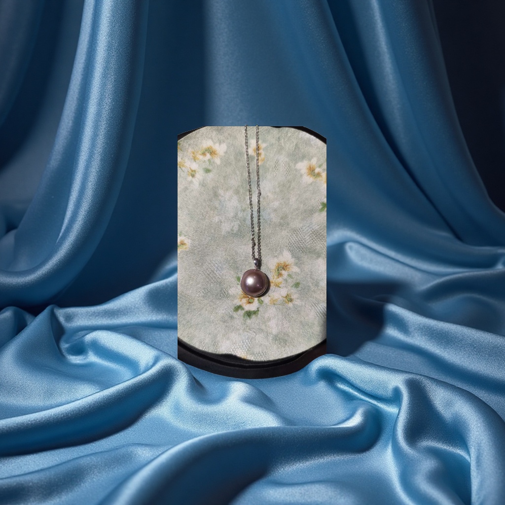 淡水珍珠项链/珍珠吊坠白底实物图