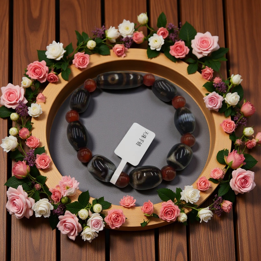 天珠手链天然水晶佛珠手串男女款时尚手饰手工编织多彩款式