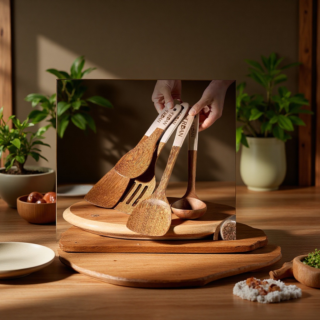 鸡翅木锅铲汤勺套装耐高温实木长柄家用不粘锅炒菜厨房用品