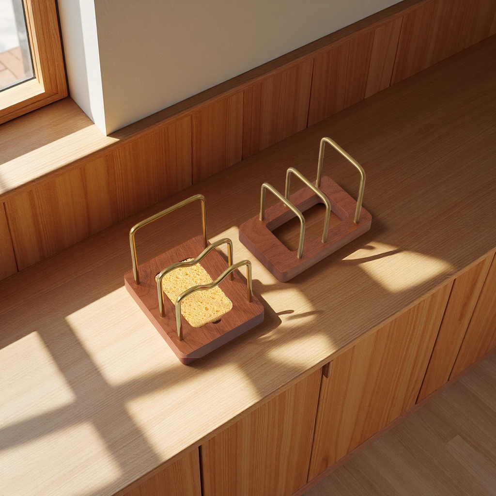 Solid wood pot lid rack, cutting board rack, kitchen countertop stand, draining rack, chopping board rack, chopping board rack, wholesale multi-functional storage rack full figure