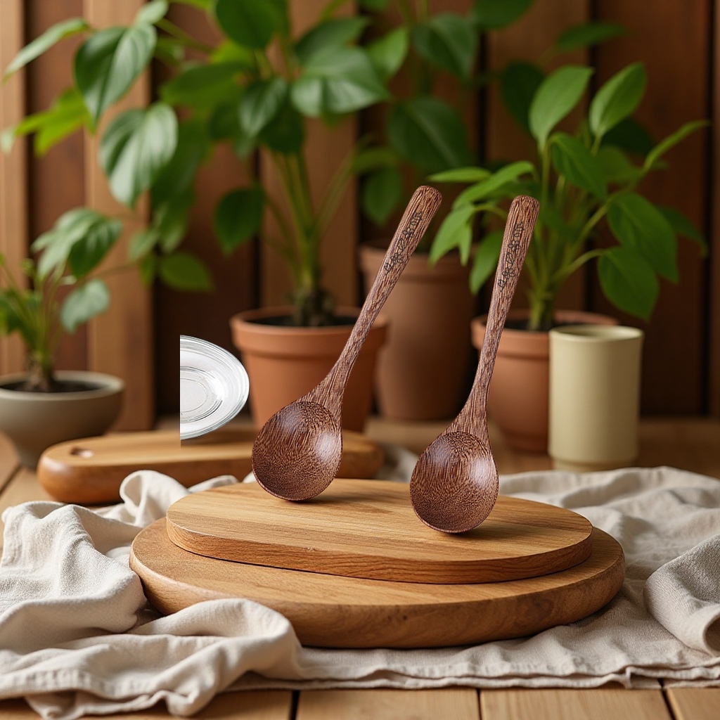 日式家用实木调羹儿童汤勺厨房高颜值调料勺厂家批发实木餐具