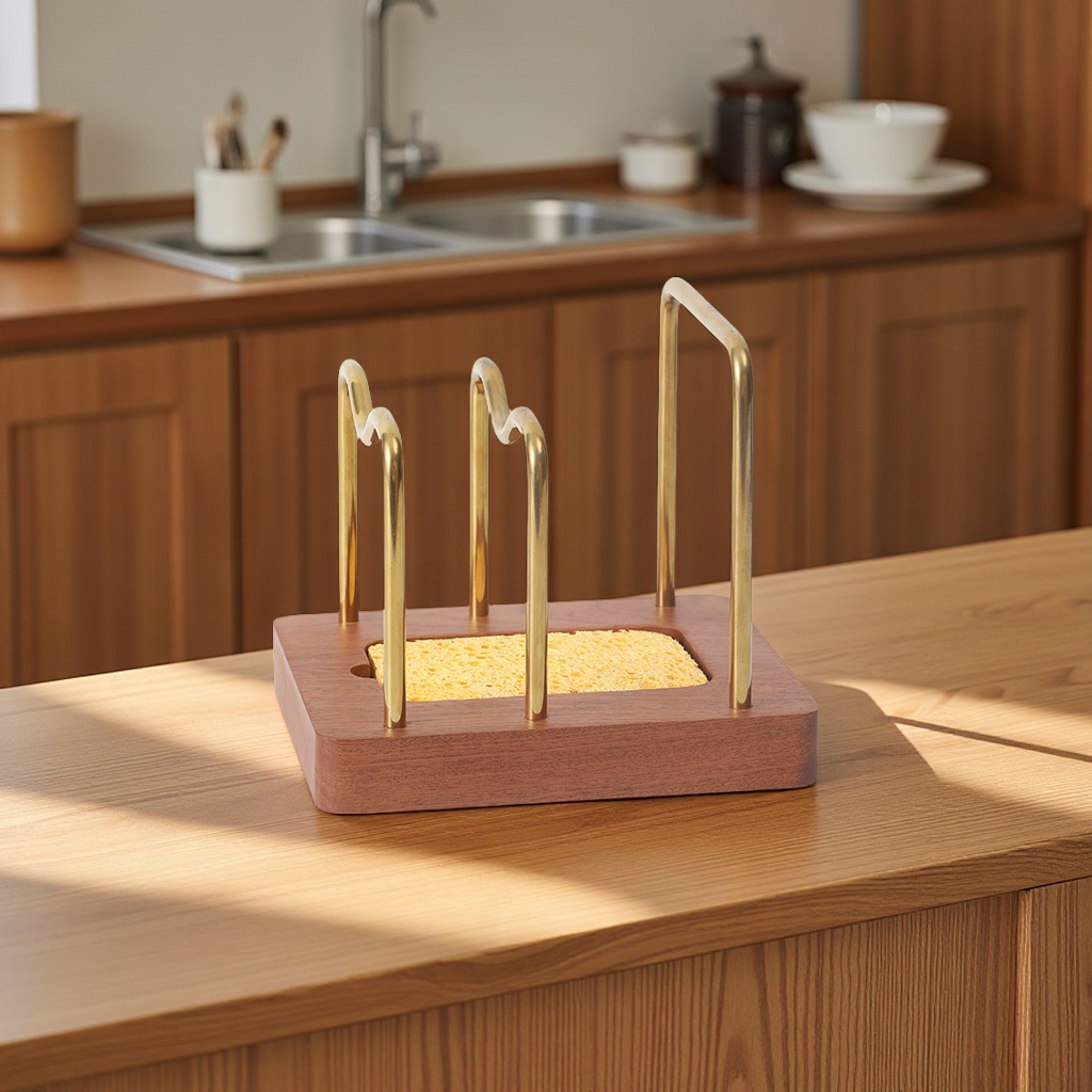 Solid wood pot lid rack, cutting board rack, kitchen countertop stand, draining rack, chopping board rack, chopping board rack, wholesale multi-functional storage rack Application Scenario