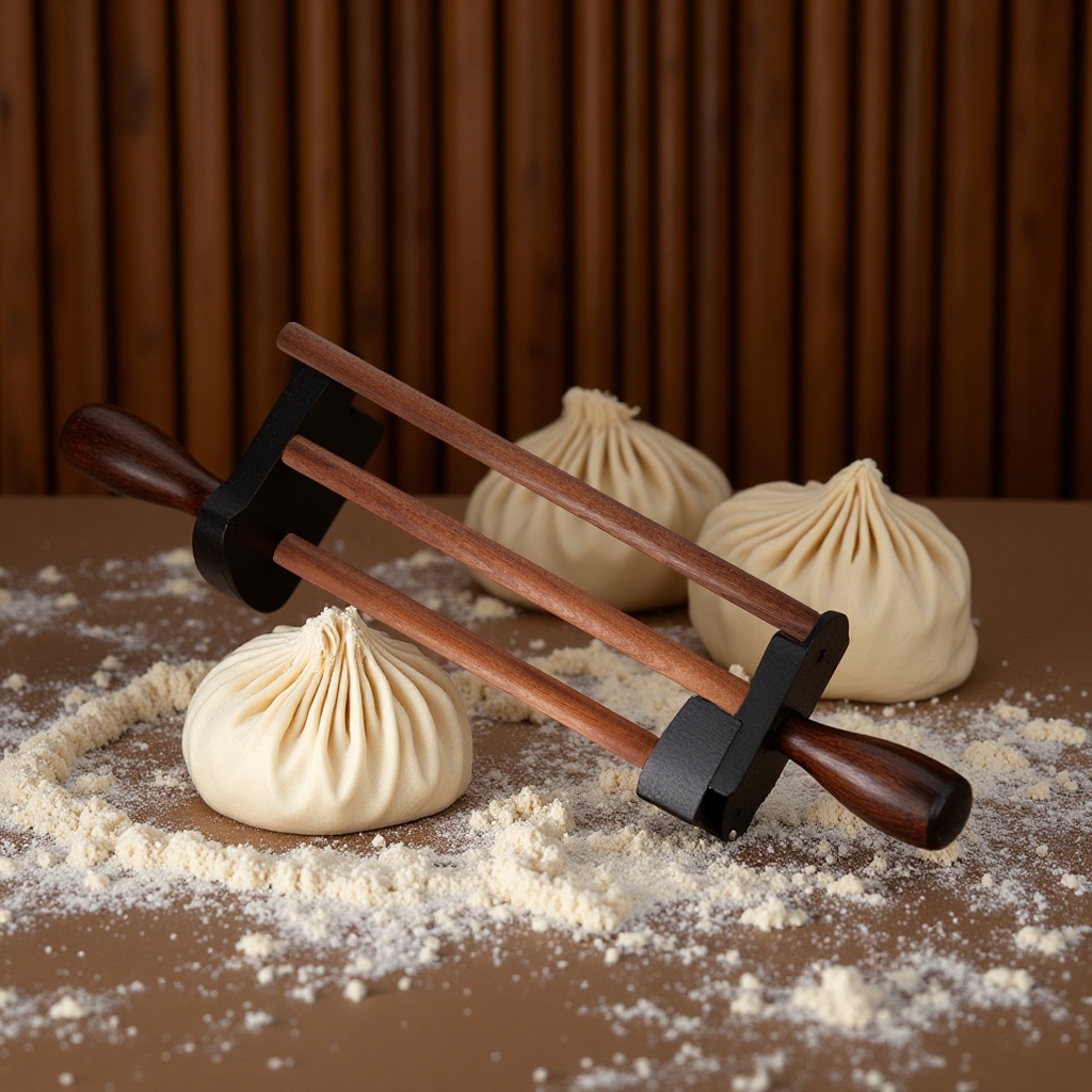 Ebony solid wood rolling pin, household non-stick flour stick, dumpling wrapper rolling pin, baking tool Item Picture