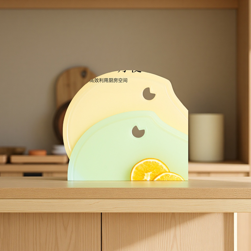 Food-grade plastic double-sided vegetable cutting board, household thin baby food and fruit cutting board, multi-functional kitchenware details Picture
