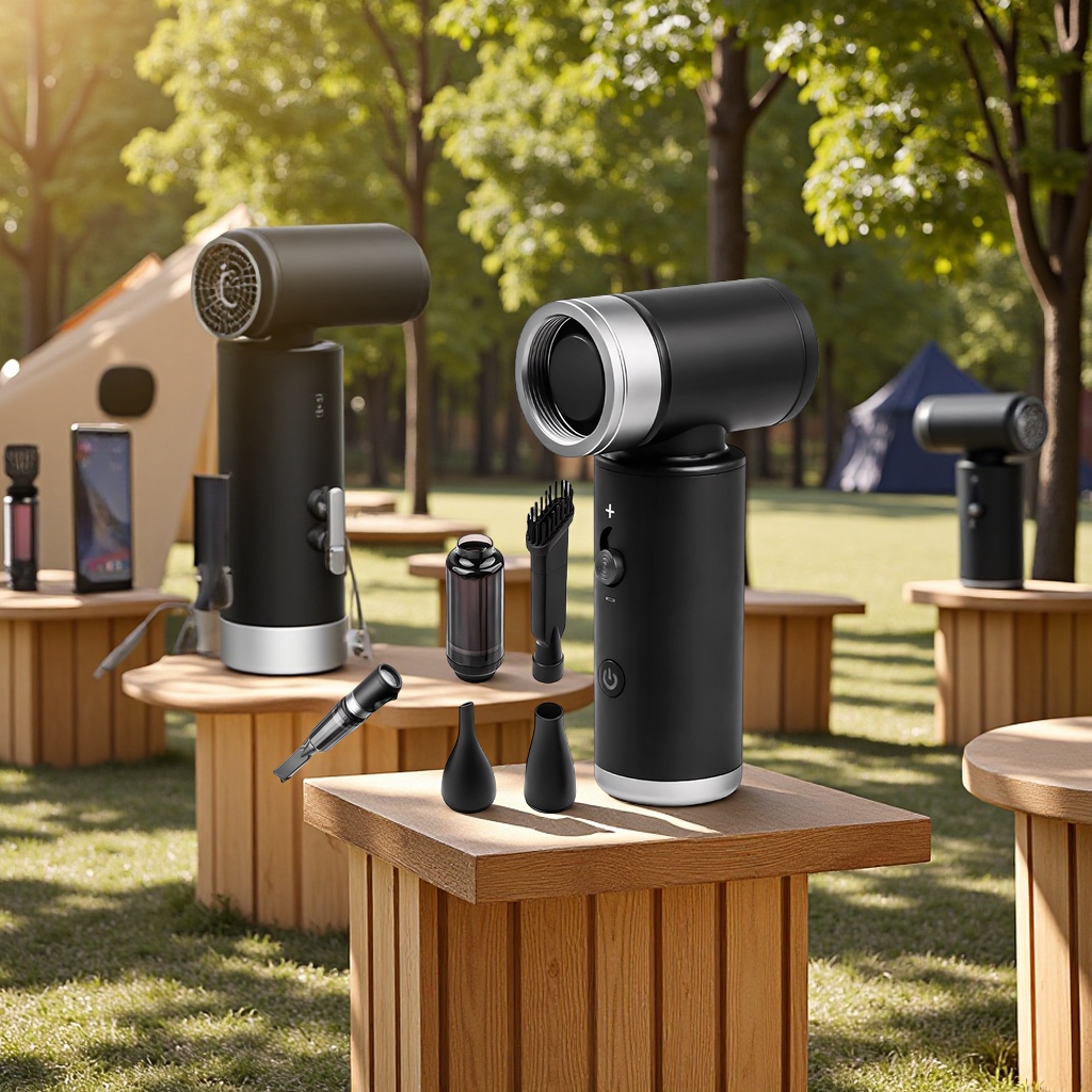 跨境暴力涡轮扇大风力便携吸尘手持野营强力户外迷你小风扇