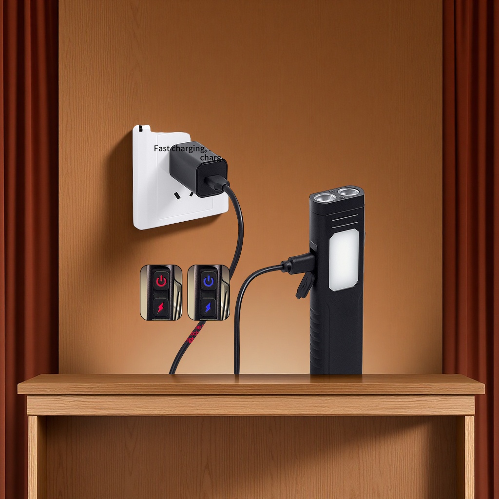 مصابيح مصباح يدوي محمول مزود بمغناطيس قوي من طراز UBLD يعمل على شحن حن USB متعددة الوظائف عبر الحدود details Picture