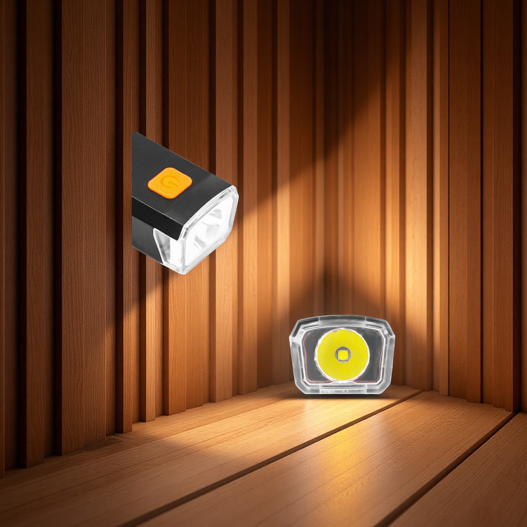 Cross-border nueva mini luz de conducción al aire libre noche luz de conducción de cuatro pasos ajuste de carga USB portátil fijo antorcha luz de conducción details Picture