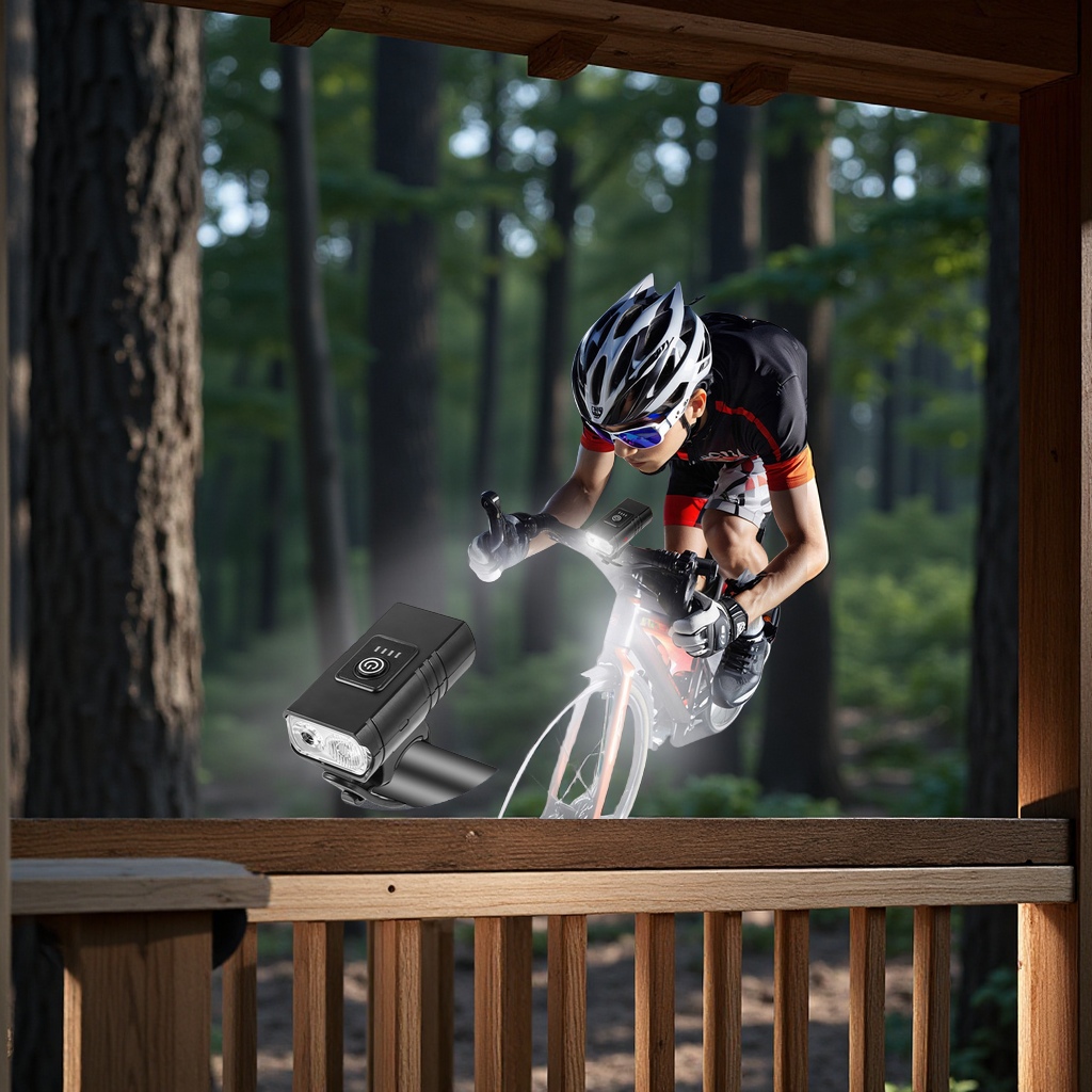 跨境新品双灯XPE户外骑行灯便携泛光聚光夜骑自行车灯USB充电固定电筒