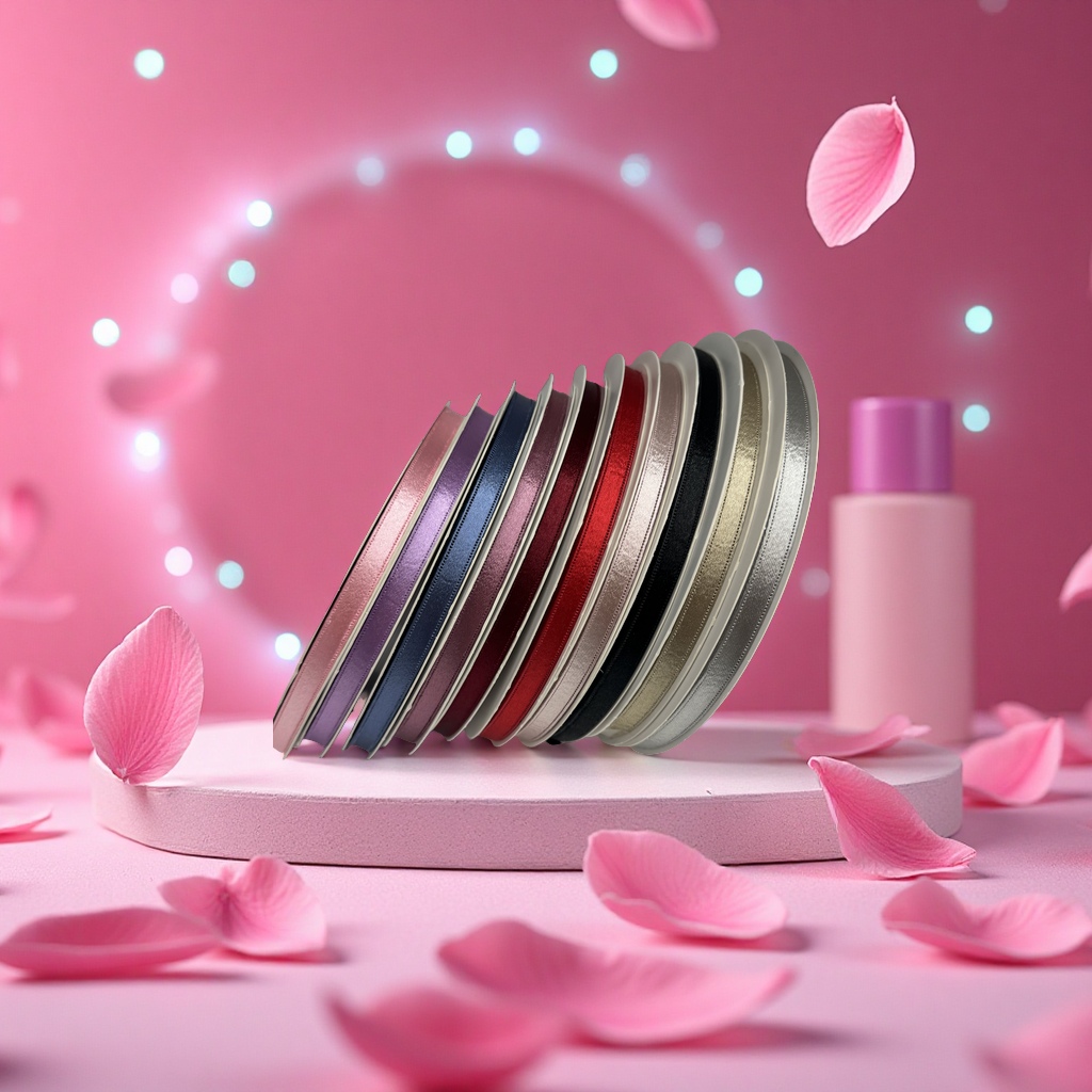 韩式发光绒银色丝带双面闪光加厚织带1厘米45米DIY装饰材料